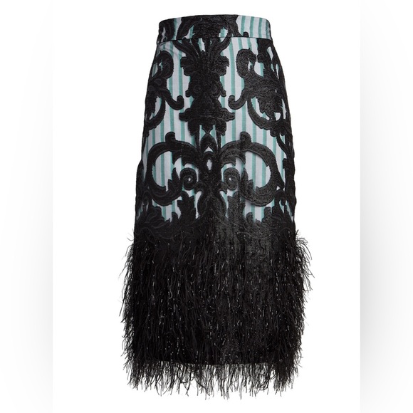 NWT Ganni Layered Feather Skirt - Picture 4 of 12